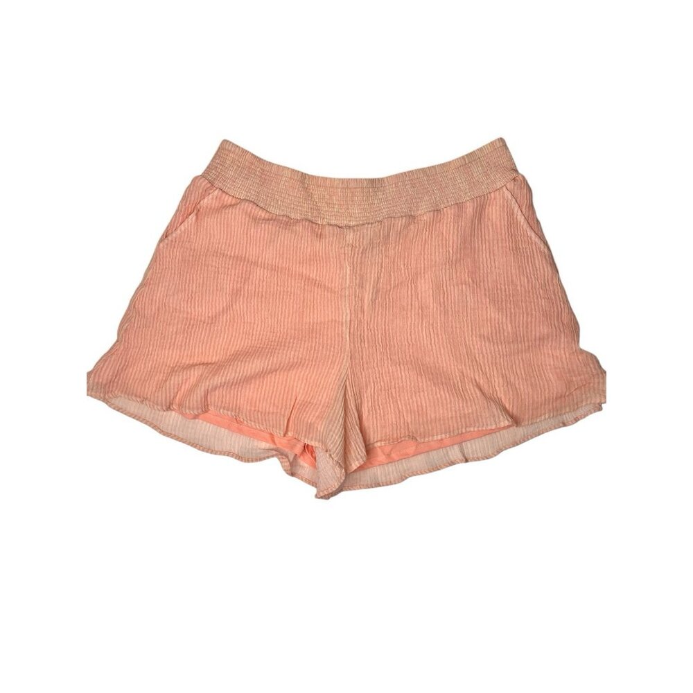 TORRID Women's Pink Coral Cream Stripe Gauze Shorts NWT US 22-24